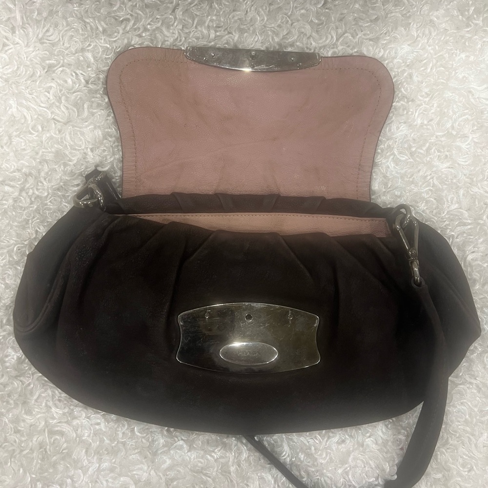 Prada Brown Leather Shoulder Bag - Picture 12 of 16